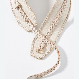 Braided Cream Women's Belt